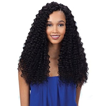 Freetress Equal 3X Pre-Loop Crochet Braid Deep Twist 16 Inch (1B)