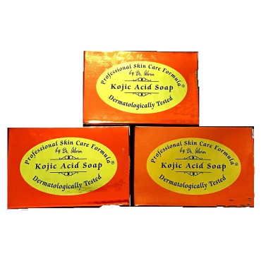 LOT OF 3 bars Kojic acid soap by Dr alvin professional and skin care fomula