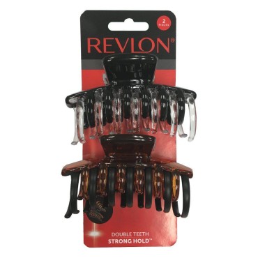 Revlon Strong Hold Hair Claw Clips, For Women, Bro...