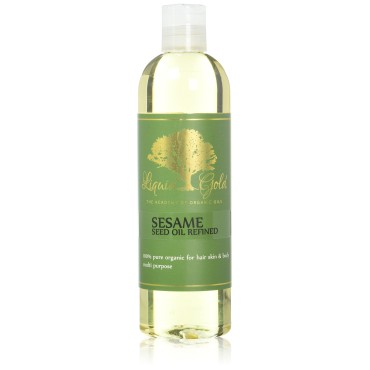 Liquid Gold Inc 12 Fl.oz Premium Sesame Oil Refined Pure & Organic Skin Hair Nails Health