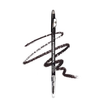 Ruby Kisses GoBrow Eyebrow Pencil, Sharpenable, Longwear, Long Lasting Eyebrow Wooden Pencil for Natural-Looking Brows (Black Brown)