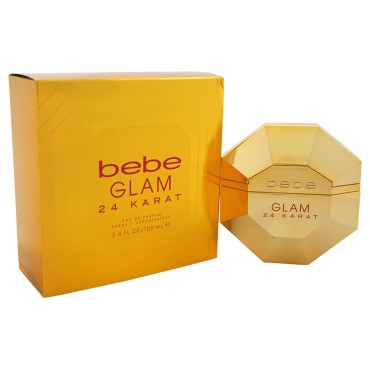 Bebe Glam 24 Karat Floral Fruity Fragrance, 3.4 Ounce