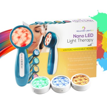 Rejuven Light LED Light Therapy INCLUDES 4-IN-1 Colors Face Light Therapy Interchangeable Red, Blue, Yellow, Green Light Wand For Face Anti-Aging Device, Skin Rejuvenation