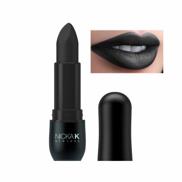 (3 Pack) NICKA K Vivid Matte Lipstick NMS07 Black...