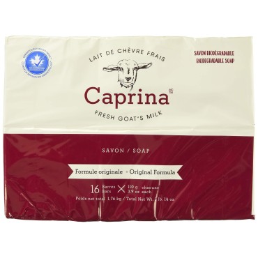 Caprina Canus Original Formula Fresh Goat's Milk Soap, 16 bars