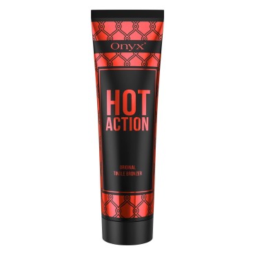 Onyx Hot Action Tingle Tanning Lotion for Tanning Beds - Tingle Intensifier for Adanced Tanners - Hot Tanning Lotion with Bronzer and Accelerator