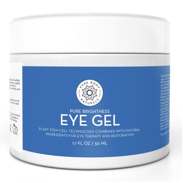 Pure Body Naturals Age-Defying Eye Gel for Wrinkles and Circles, Eye Cream for Under Eye Bag Treatment, 1.7 Fl. Ounce