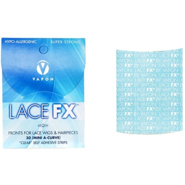 Vapon Lace FX Mini A-Curve, Fronts for Lace Wigs & Hairpieces- Clear Self Adhesive Strips