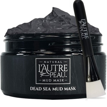 L’Autre Peau Dead Sea Mud Mask for Face & Body Facial Cleansing Clay Pore Reducer for Acne, Blackheads & Oily Skin. Natural Skincare for Women & Men Tighten Skin & Restore Healthy Complexion 10.1oz
