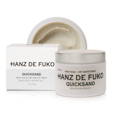 Hanz de Fuko Quicksand: Premium Men’s Hair Styling Wax and Dry Shampoo Combo with Ultra-Matte Finish (2oz)