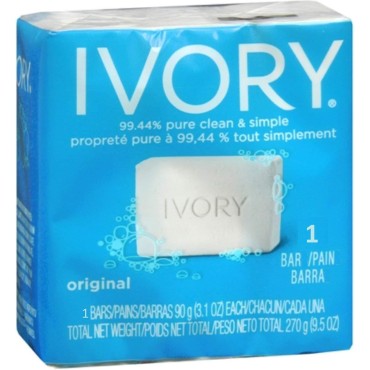 Ivory Bar Soap, 3.1 oz bars, (Pack of 5)
