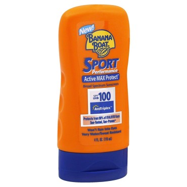 Banana Boat Spf#100 Sport 4 Ounce Sunscreen Lotion (118ml) (3 Pack)