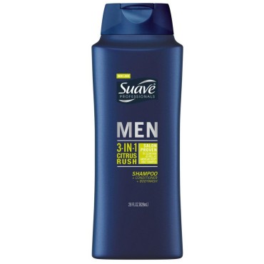 Suave 3 In 1 Mens Citrus Rush Shampoo