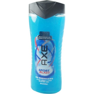 Axe Shower Gel + Shampoo Sport Blast 16 oz (Pack of 12)