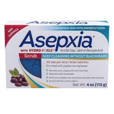 Asepxia Cleansing bar scrub 3.53 oz (100 g), 4.0 Ounce