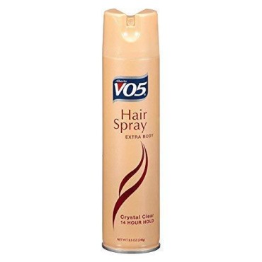 VO5 Hairspray Extra Body Crystal Clear 8.5 oz ( Packs of 4)