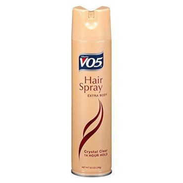 VO5 Hairspray Extra Body Crystal Clear 8.5 oz ( Packs of 5)