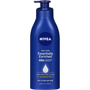 NIVEA Essentially Enriched Body Lotion 16.9 oz (Pack of 5) - Packaging May Vary