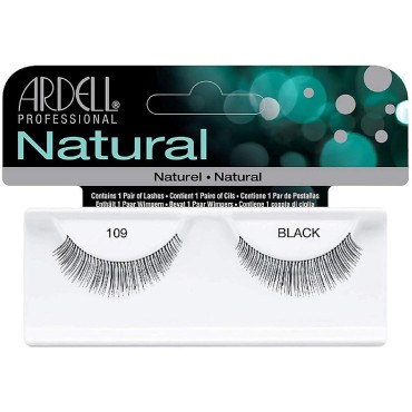 Ardell Natural Lashes, Black [109] 1 pair (Pack of...
