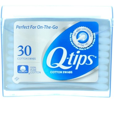 Q-tips Swabs Purse Pack 30 Each (Pack of 4)...