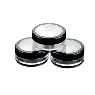 6 Pcs 10g 10ml Empty Plastic Clear Makeup Jar Cosm...