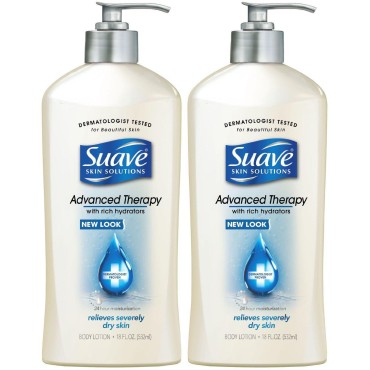 Suave Advanced Therapy Hydrators Skin Lotion Pump,18 Fl Oz (Pack of 2)