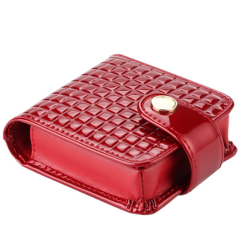 kilofly Genuine Leather Double Lipstick Case Cosmetic Makeup Holder + Gift Box