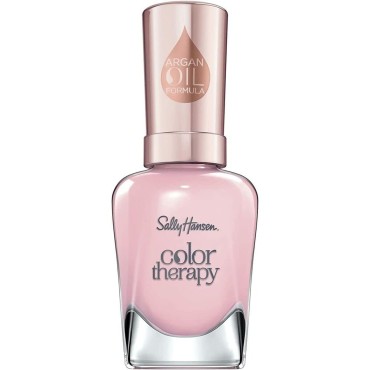 Sally Hansen Color Therapy Nail Polish, Rosy Quartz Long-Lasting Nail Polish with Gel Shine and Nourishing Care, Pack of 1