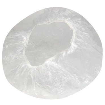 Disposable 100 Pcs Plastic Waterproof Clear Shower Caps Bath Shower Hair Caps For Women and Men