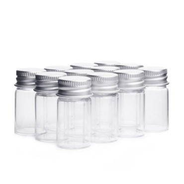 10Pcs/7ML Empty Sample Glass Bottles Jars Vials Ca...