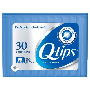 Q-Tips Cotton Swabs 30 Count Purse Pack (12 Pieces) by Q-Tips