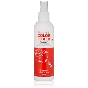 Framesi Color Lover Flash Dry Spray, 8.5 fl oz, Heat Protectant Spray for Hair, Blow Dry Accelerator, Quick Dry, Color Treated Hair