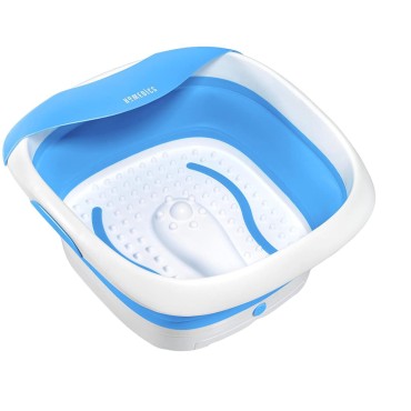 Homedics Compact Pro Spa Collapsible Footbath with Heat | Vibration Massage, ACU-Node Surface, Heat Maintenance | Improves Circulation, Soothe Tired Muscles, Collapsible Tub for Easy Storage
