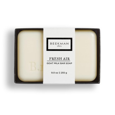 Beekman 1802 Goat Milk Body Soap Bar, Fresh Air - Scented - 9 oz - Nourishes, Moisturizes & Hydrates - 100% Vegetable Soap with Lactic Acid - Good for Sensitive Skin - Cruelty Free