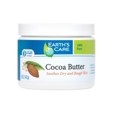 Earth's Care Cocoa Butter - Pure Raw Natural Cocoa Butter for Body, Hair and DIY Projects 5 OZ