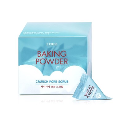 ETUDE Baking Powder Crunch Pore Scrub (0.25fl.oz x 24ea Pouch) | Korean Deep Pore Skin Care | Pore Cleansing Effect | Exfoliate & Moisturize Skin