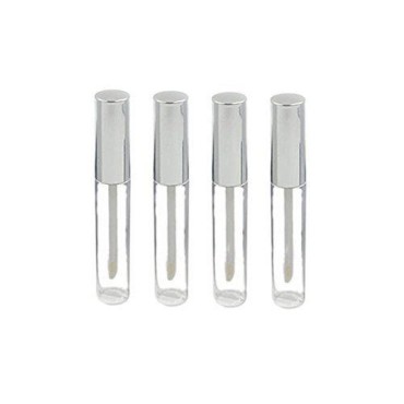 10 PCS 10ML Silver Cap Reusable Empty Lip Gloss Ba...