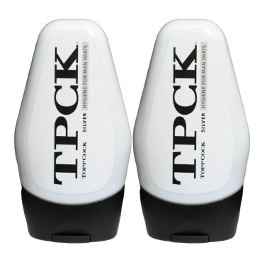 TPCK ToppCock Silver Leave-On Hygiene Gel for Man Parts, 90ml Odor Neutralizer, Male Care Moisturizing Body Hygiene (Pack of 2)