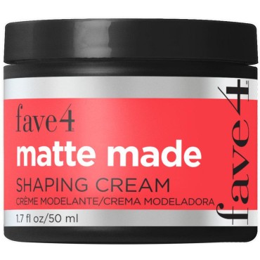fave4 hair Matte Made Shaping Cream for Men, Lightweight Pomade Finish for Styling, 1.7 fl oz