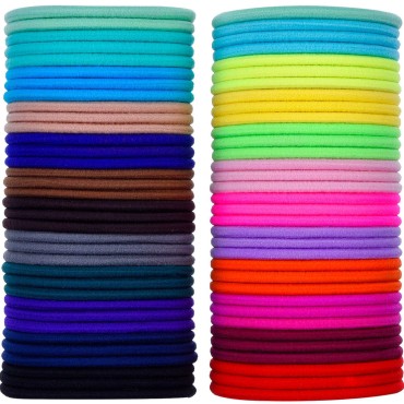 69 Pieces 3mm Multicolor Elastic Hair Band No Meta...