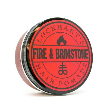 Lockhart's Fire & Brimstone Heavy Hold Hair Pomade, Medium Shine, 4oz