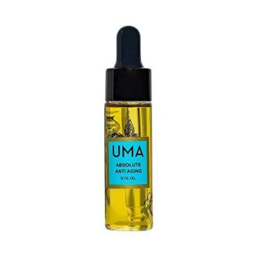 Uma Absolute Anti Aging Eye Oil | Ayurvedic oil for Dark circles, Eye bags, Wrinkles, Fine Lines and Crows Feet | Clean & Cruelty free | Fast absorbing, and restorative (0.5 fl oz | 15 ml)