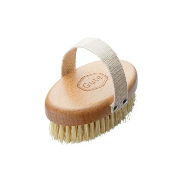 Gute Professional Dry Skin Body Brush, Dry Brush with Cactus/Vegetable Bristles (Firm/Extra Firm Bristles)