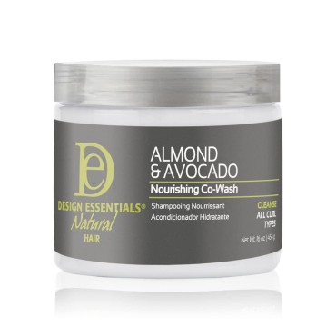 Design Essentials Natural Almond & Avocado Nourishing Co-wash, White, 1 lb