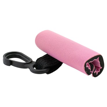Kage 1 Clip-On Neoprene Pink Sleeve Lip Balm Holster Lipstick Holder Key Chain