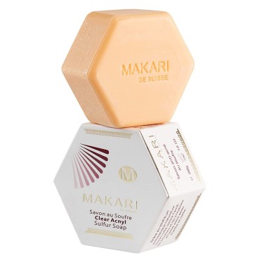 MAKARI Classic Acnyl Sulfur Soap (7 oz) | Anti-Acne Bar Soap for Oily & Acne-Prone Skin| Helps Fight Acne, Pimples, Whiteheads and Blackheads | Detoxify Pores & Control Oil Production