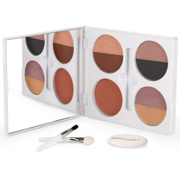 Sheer Cover - Sophisticate Look Face Palette For Eyes, Lips, and Cheeks - with Brush