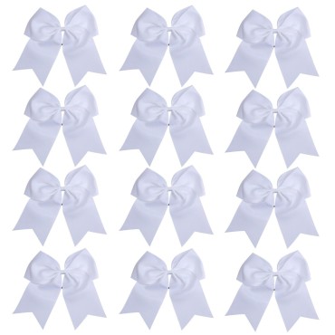 8 Inch Cheerleader Bows Ponytail Holder Cheerleadi...
