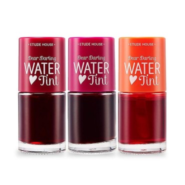 ETUDE Dear Darling Water Tint 3 Color SET 9.5g x 3color | Bright Vivid Color Lip Tint with Moisturizing Pomegranate & Grapefruit Extract to Hydrate your Lips