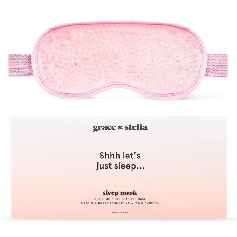 Eye Wrinkle Pads and Patches - Cooling Eye Mask for Puffiness - Ice Face Mask - Gel Eye Mask - Ice Mask to Reduce Wrinkles, Dark Circles, Eye Bags, Migraines - Hot & Cold Eye Mask by Grace and Stella